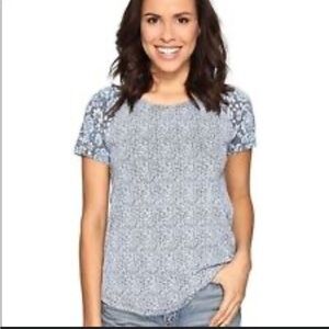 Lucky Brand Multi Printed Blouse Top Size large